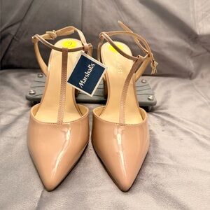 Nine West Cinea T-Strap Block Heel Pumps